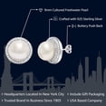 thumbnail image 6 of Gem Stone King 925 Sterling Silver 9MM Cultured Freshwater Pearl Button Stud Earrings, 6 of 6