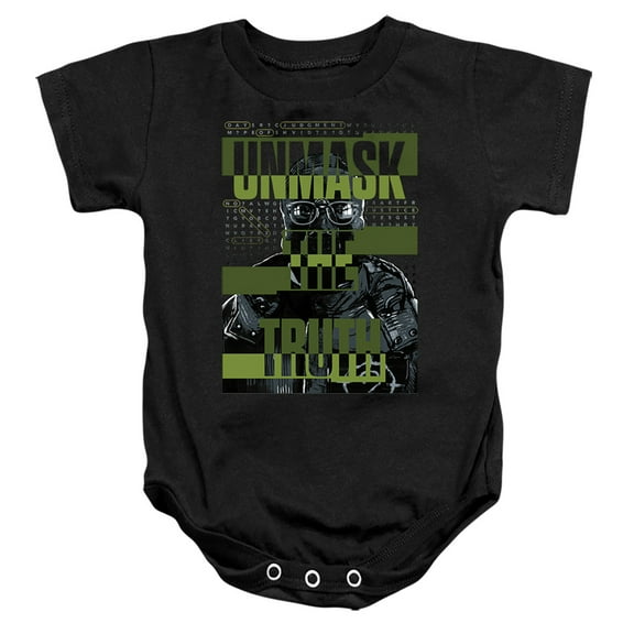 The Batman Unmask The Truth Unisex Infant Snap Suit for Baby (18 Months) Black