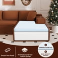 thumbnail image 6 of Vineego 110" L Shaped Modular Sectional Sofa 3 Seat Cloud Sectional Couch with Deep Seat Upholstered Boneless Couches for Living Room,Brown, 6 of 8