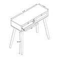thumbnail image 3 of Baxton Studio Table Console en Bois Finition Rotin et Brun avec 2 Tiroirs, 3 of 11