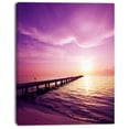 thumbnail image 2 of Boardwalk in Purple Seashore - Seashore Canvas Art Print, 2 of 3
