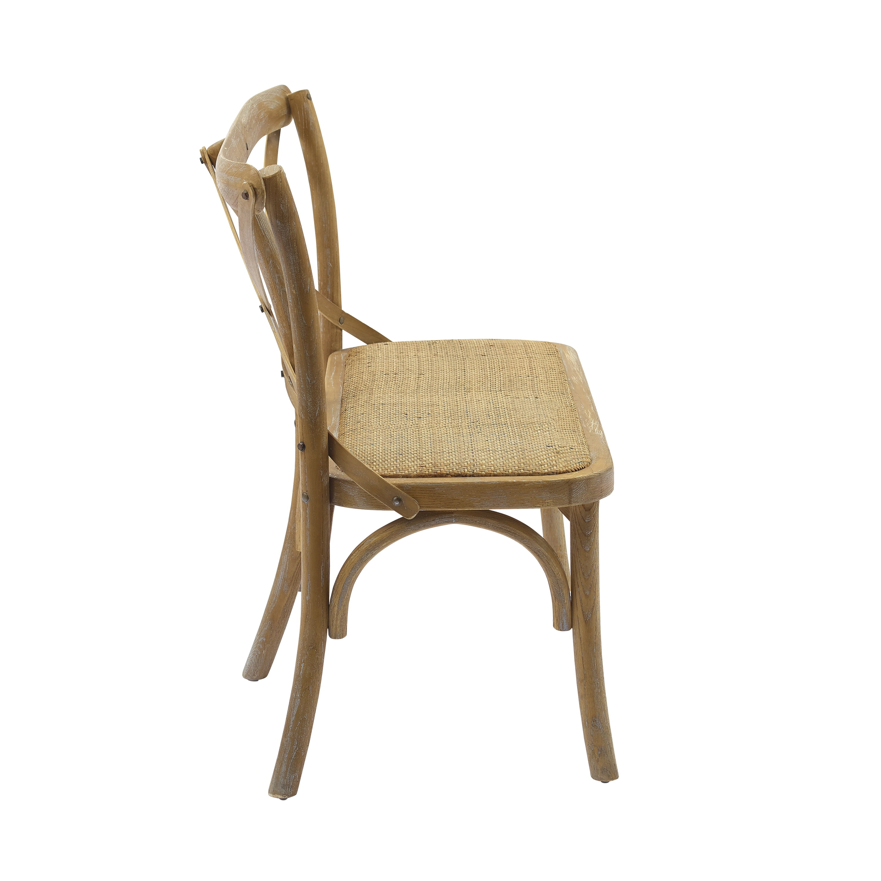 Linon Barton Bentwood Bench, Antique Brown/Natural