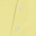 thumbnail image 4 of Mohiass Women's Tunic Mini Shirt Dress Cotton Long Sleeve Ruffle Hem Dress Button Up Shift Chambray Dresses Yellow M, 4 of 5