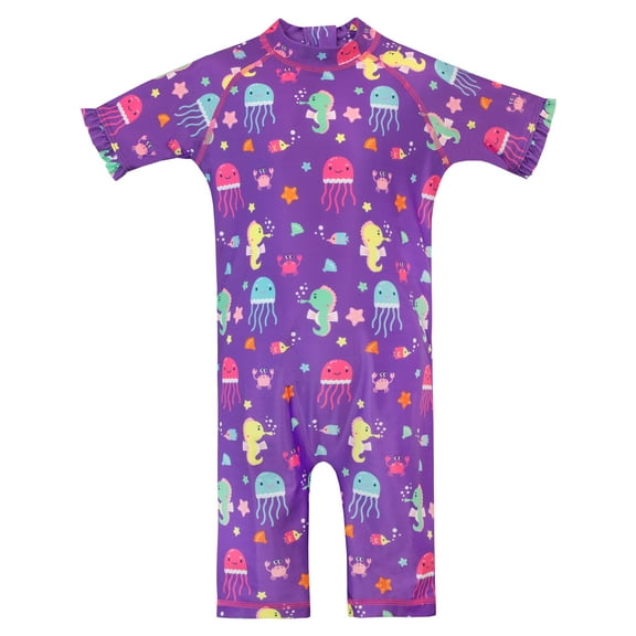 Harry Bear Girls Sealife Swimsuit Sizes 2T-7
