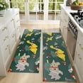 thumbnail image 4 of Kitchen Rugs Sets Of 2,Green Dinosaurs ChristmasTrees Socks Pattern Anti Fatigue Kitchen Mat Rugs Non Slip Washable,Decorative Kitchen Floor Mats for Kitchen,Sink,Laundry,17"X47", 4 of 5