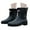 Black, variant on Women Rain Boots Insulated Lightweight Rubber Fashion Garden Shoes for Women Wide Calf