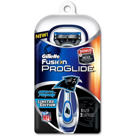 Gillette Fusion Proglide, Manual Razor, North Carolina Panthers, 1ea