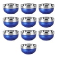thumbnail image 2 of Cateissary Cuenco térmico antioxidante de doble capa de acero inoxidable, 10 Uds., contenedor de fideos instantáneos para mezclar arroz, Cocina y Comedor Azul 11.5 cm (85g), 2 of 6