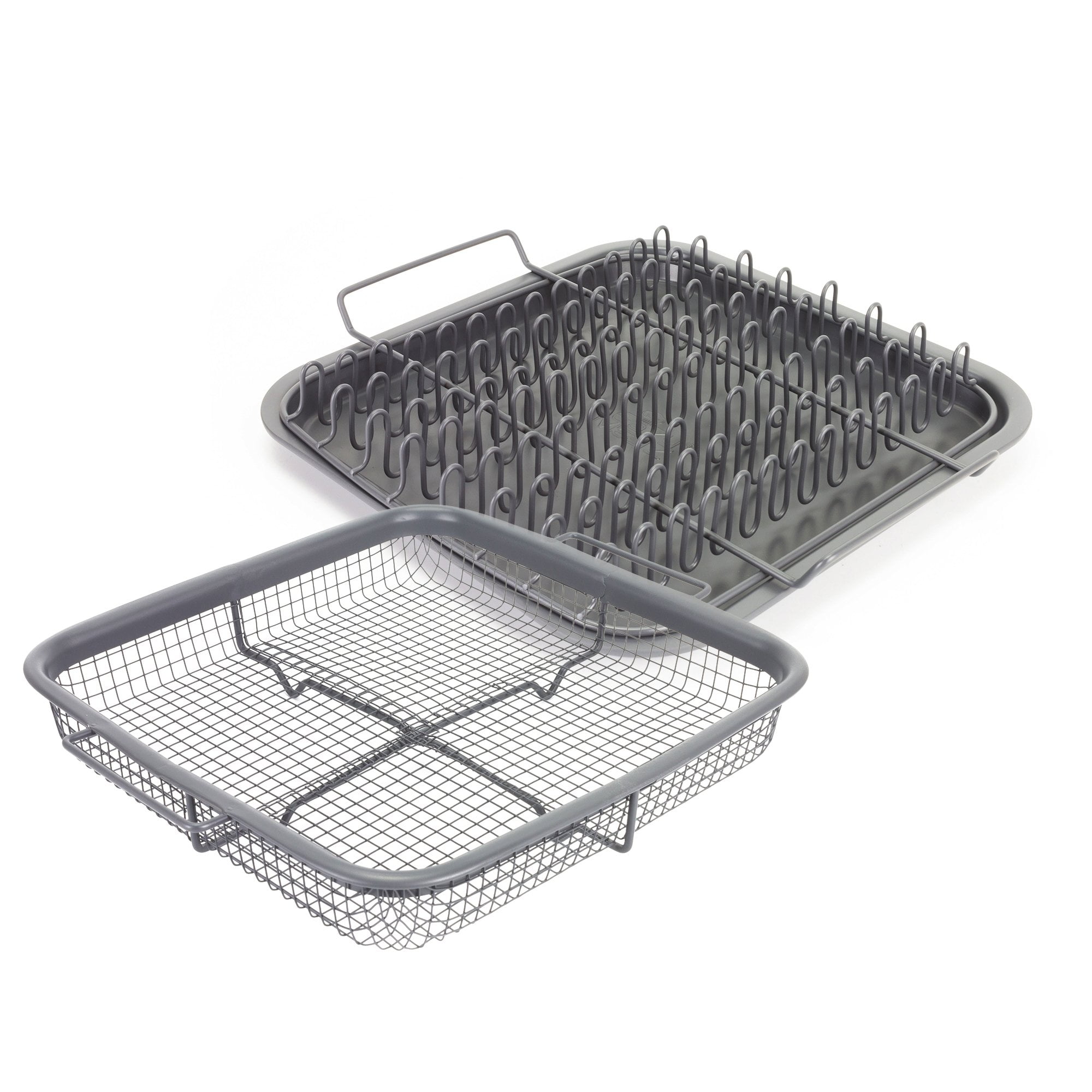 Buy EaZy MealZ Air Fry Crisper Basket, Bacon Rack, Bake Pan 3Pc Set