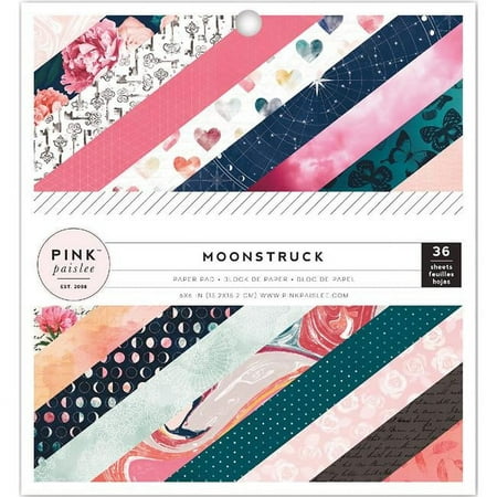 UPC: 0718813104852 | Pink Paislee Single-Sided Paper Pad 6 X6 36/Pkg-Moonstruck 24 Designs/1-2 Each