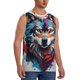 thumbnail image 2 of Fotbe Tie-Dye Wolf Head Men's Camiseta sin Mangas Estampada para Hombres, Playera Casual para Gimnasio, Entrenamiento, Playa-XX-Large, 2 of 7