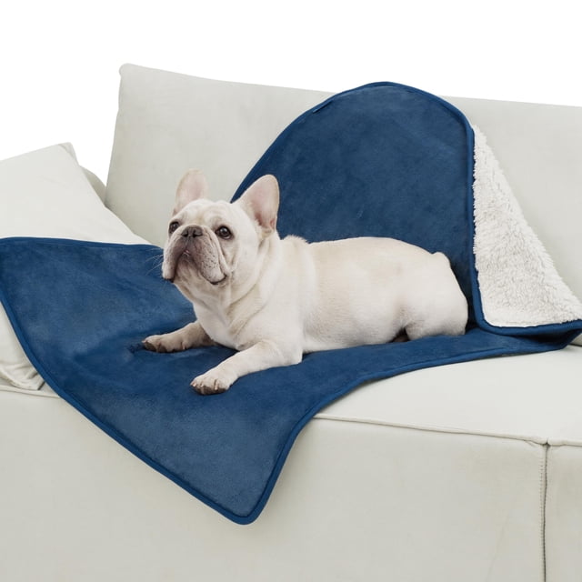 Cobija Impermeable Calmante para Gatos Bedsure 40x30 cm Azul