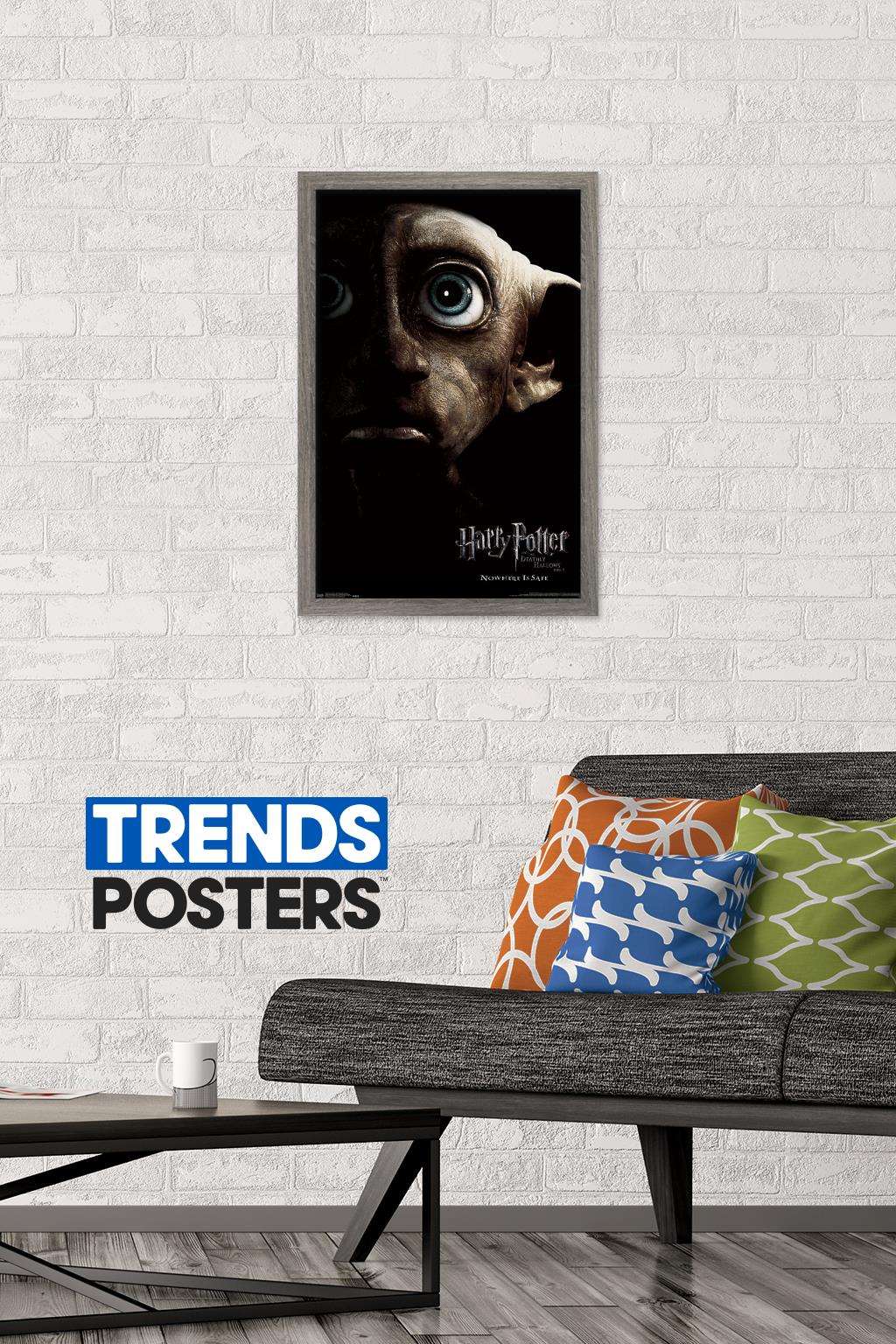 Harry Potter and the Deathly Hallows: Part 1 - Dobby One Sheet Wall Poster, 14.725" x 22.375", Framed