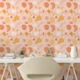 thumbnail image 3 of Orange Peel & Stick Wallpaper, Freshness Fruits Mango Watermelon Cherry Grapes Juicy Healthy Fruits, Self-Adhesive Living Room Kitchen Accent, 3 Sizes, Peach Pale Pink and Blush, by Ambesonne, 3 of 6
