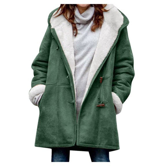 USSUMA Long-Sleeve Women Coat And Jackets, Women's Cardigan Trendy Cardigans Women's Print Oversized Loose Coat Tartan Trench Coat With Pockets