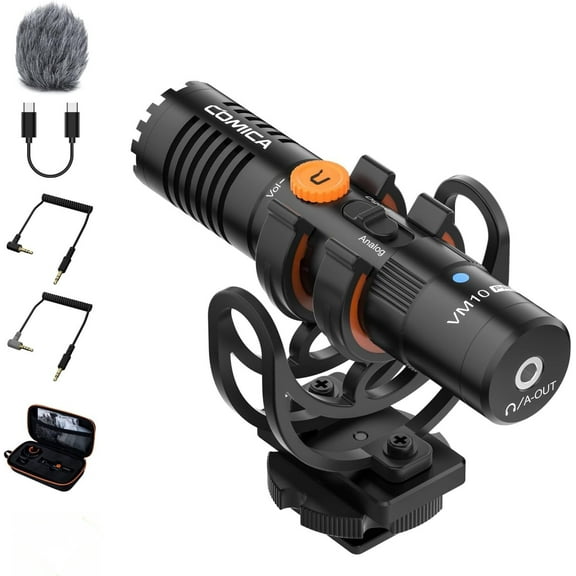 Comica VM10 PRO Microphone,USB C Mic for Camera, Smartphone, Tablet, PC.Ideal for Vlogging, Live Streaming,Recoding.Dual-Mode Vifeo USB Microphone with Gain Control