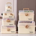 thumbnail image 2 of Compact Transparent Home Medicine Organizer: Multi-Layer Mini First Aid Storage Box with Large Capacity, Child-Friendly Design, Durable Plastic Construction for Emergency & Daily Medication, 2 of 6