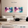 thumbnail image 4 of Elephant Stock Pink And Blue Abstract Wall Art - Horizontal Canvas Wall Art - Living Room Wall Decor - Abstract Canvas - Teal And Turquoise Decor - 48" x 32", 4 of 8
