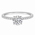 thumbnail image 1 of Anillo de bodas brillante Anillo de compromiso de aleación de zinc elegante clásico simple para compromiso de boda, 1 of 10
