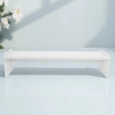 MIPCASE White Plastic Laptop, Desktop & Monitor Riser Stand, Ergonomic Computer Stand for Back to School, 1 Set