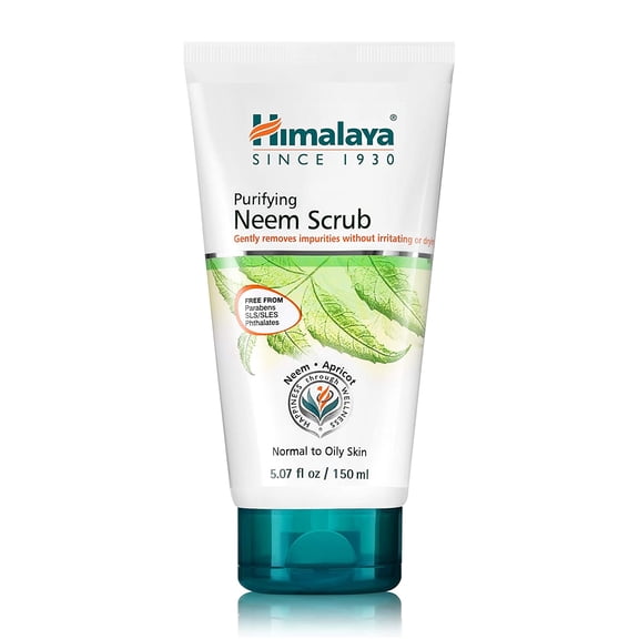 Himalaya Purifying Neem Scrub for a Deep Clean, Exfoliate and Purifies for Clean and Radiant Skin, 5.07 oz