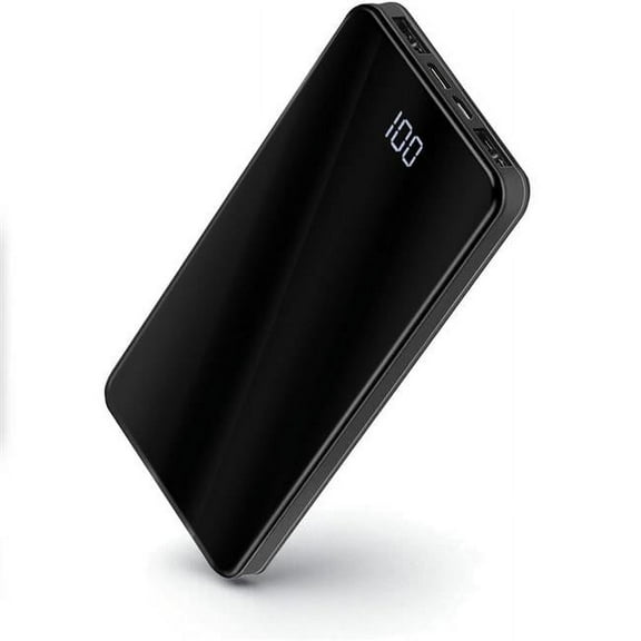 PBH10 Portable Power Bank Fast Phone Charger, Black & White