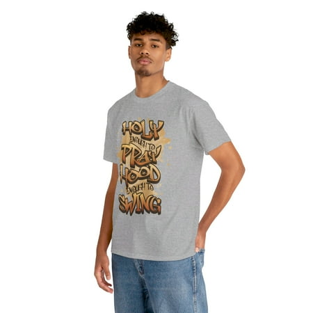 DJH Apparel | Holy Enough To Pray Hood Enough To Swing Funny Christian Tee DJH Apparel | Holy Enough To Pray Hood Enough To Swing Funny Christian Tee