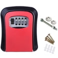thumbnail image 2 of Zootealy Key Storage Lock Box Wall Mounted with Dustproof Cover 4-Digit Combination Password Outdoor Key Safe Box Resettable Code Key Holder Hider, 2 of 6