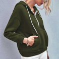 thumbnail image 4 of Vedolay Women Hoodless Hoodies Fashion 2023 Casual Oversized Long Sleeve Hoodie Sweatshirts Zip up Hoodie Y2k Green,M, 4 of 5