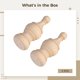 thumbnail image 5 of Paquete de 2 remates decorativos de madera, remate de poste de bola de madera sin terminar, remate de poste de nuevo con diseño de león tallado, adorno de barandilla de escalera para proyectos de reno, 5 of 5