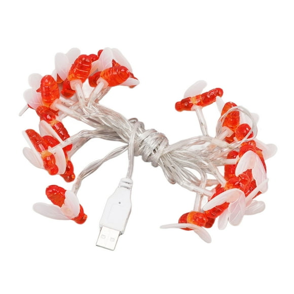 Cadena de luces decorativas, cadena de luces solares de abeja, cadena de luces solares de abeja, cadena de luces de hadas de abeja, valor inmejorable