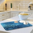 thumbnail image 6 of GZHJMY Blue Starry Dish Drying Mat for Kitchen Counter,Super Quick Absorbent Composite Sponge Dish Drying Pad,Heat Resistant Non-Slip Rack Tableware Mat (16x18Inch)for Dishes Coffee Machine Dish Rac, 6 of 7