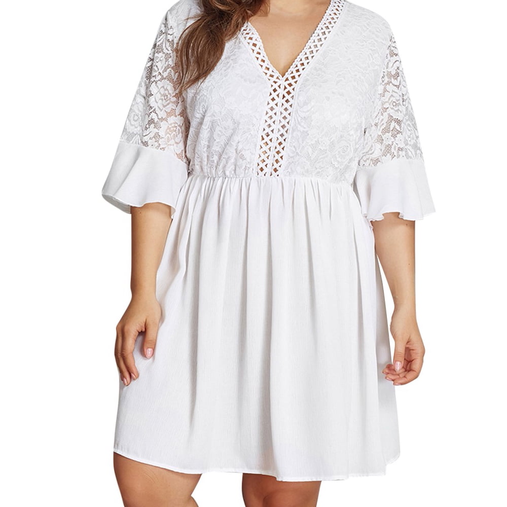 walmart white lace dress