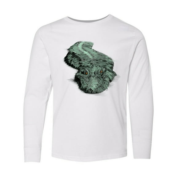 Inktastic Lurking Gator Long Sleeve Youth T-Shirt