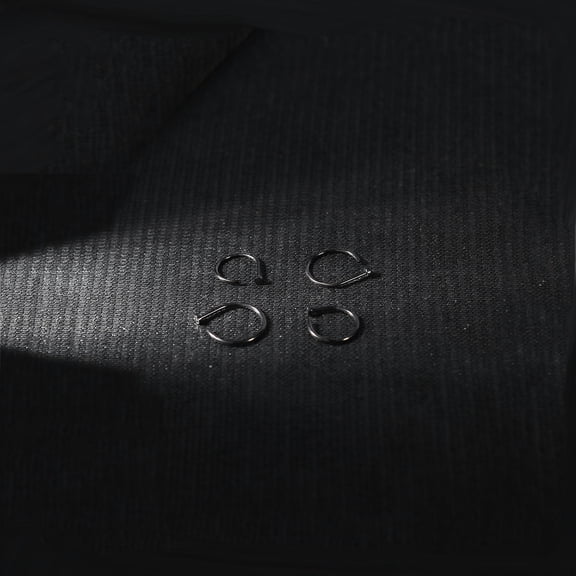 QQTDFG 10 Pcs Surgical Steel Nose Rings D Shaped Nostril Piercing Conch Helix Piercings-Black-18G(1.0mm)-10mm