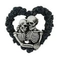 thumbnail image 4 of New Fashion Black Gothic Roses Garland Halloween Skeleton Wreath Heart-shaped Lovers Hugging Together Forever Skull For Halloween Decoration T0R0, 4 of 9