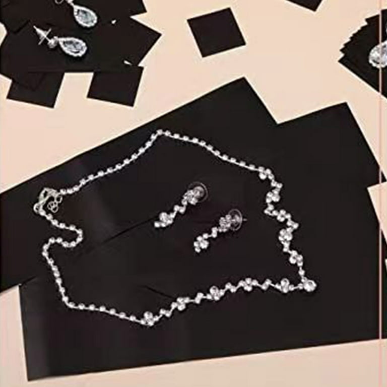 TINYSOME 30pcs Anti Tarnish Strips Silver Tarnish Strips Jewelry Tarnish  Protector Black Anti Tarnish Squares for Jewelry Storage 