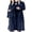 Navy, variant on Lovers Plush Robes Soft Warm Bathrobe Long Comfy Robe