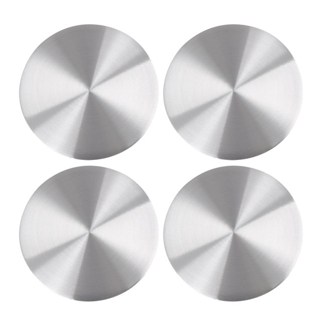 Etiqueta Engomada Unique Bargains del Emblema del Centro de Rueda de Coche 45mm Tono Plata 4Pcs