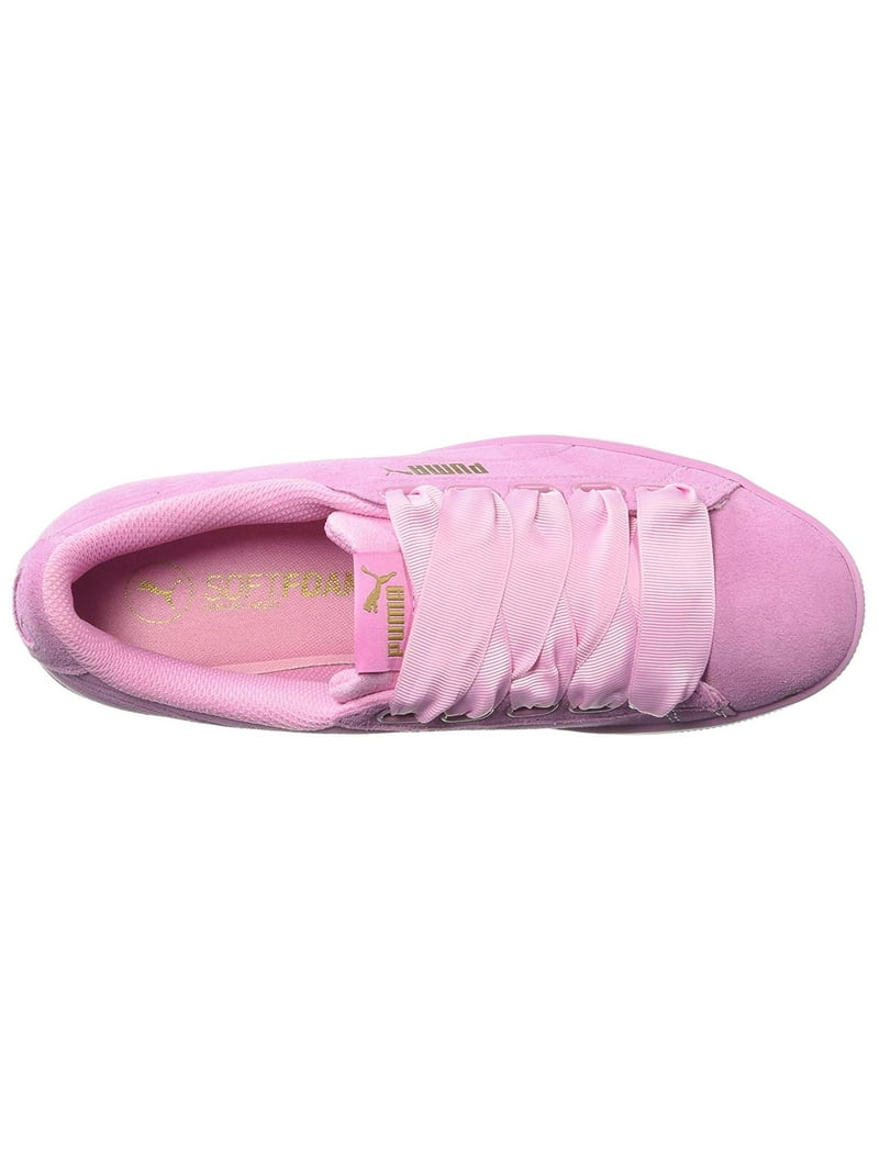 Puma Women's Shoes Ribbon S Suede Low Lace Fashion Sneakers -