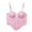 Pink, variant on Women's Vintage Strap Party Bustier Corset Top Crop Top Bra Club Party Vest With Detachable Straps Purple S