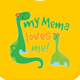 thumbnail image 4 of Inktastic My Mema Loves Me Grandson Dinosaur Boys Baby Bib, 4 of 4