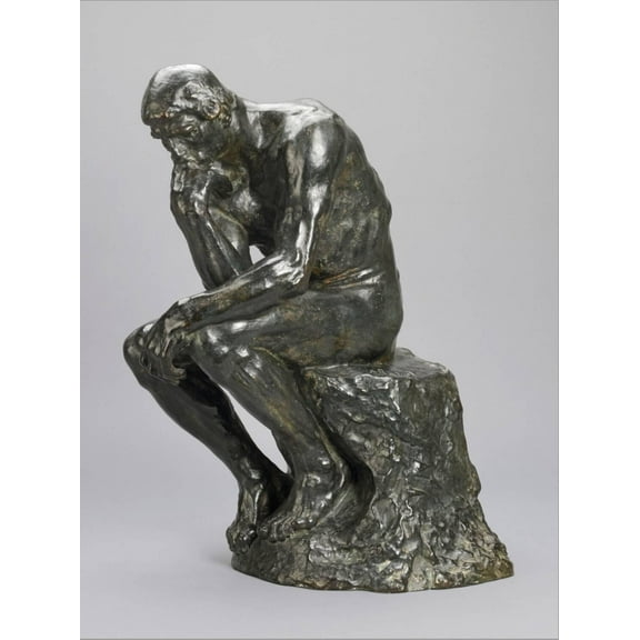 Art.com The Thinker Stretched Canvas Print Wall Art by Auguste Rodin, 12" x 16"