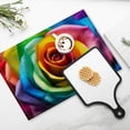 thumbnail image 4 of BaHomeck placemats Set of 4 rectangle Linen Cotton Placemats for Dining Table Washable Heat Resistant,18*12inch,Close-Up Of Rainbow Rose With Vibrant Colors, 4 of 4