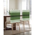thumbnail image 5 of nqOlkjepod Forest Green Ombre Stripe Chair Covers Set of 6, Decorative Chair Back Cover, Farmhouse Striped Gradient Dining Room Chair Slipcovers Removable Chair Protectors Covers for Party Banquet, 5 of 7
