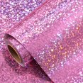 thumbnail image 1 of Rollo de papel holográfico rosa LeZakaa de 43 x 1000 cm, 1 of 7