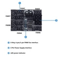 thumbnail image 3 of 3 Pin 4 Pin Fan Adapter PWM PC Chassis Cooling Fan Hub Governor 8 Way Splitter 12V Speed Controller with 6Pin Power Port, 3 of 7