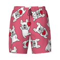 thumbnail image 4 of Lsque Mens Swim Trunks French Bulldog Pattern - Bathing Suit Compression Liner - Beach Swim Shorts Swimwear - (S-3XL) - Stretch Quick Dry -Large, 4 of 9