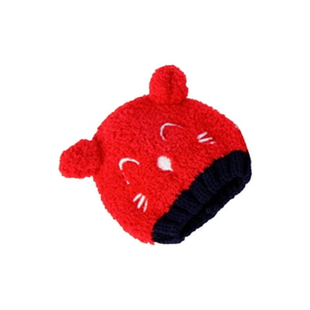 

IOAOAI Hooded Scarf 0-36 Months Earflap Cute One-Piece Hooded Scarf Cats Ear Shape Plush Decor Baby Cap Scarf for Autumn Winter