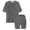 Dark Gray, variant on Girls Short Sets 2 Piece Outfits Summer Short Sleeve Soft T-Shirt Tops Lightweight Slim Shorts Matching Sets Comfy Sweatsuit (Hot Pink, 7-8 Years)